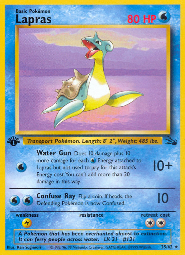 Lapras (25/62) [Fossil 1st Edition] | Good Games Cannington