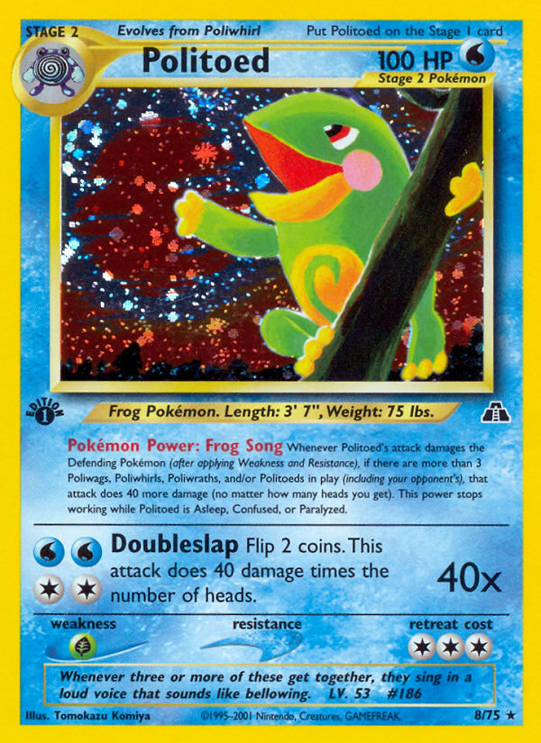 Politoed (8/75) [Neo Discovery 1st Edition] | Good Games Cannington
