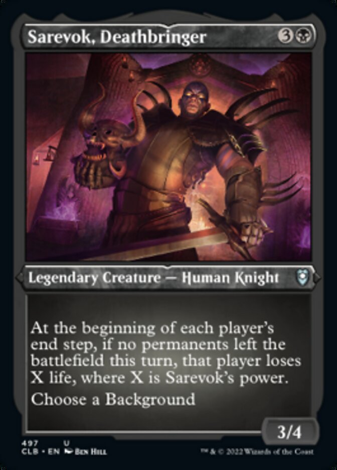 Sarevok, Deathbringer (Foil Etched) [Commander Legends: Battle for Baldur's Gate] | Good Games Cannington