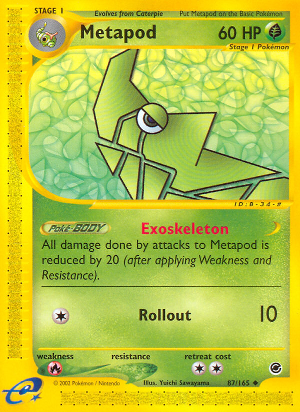 Metapod (87/165) [Expedition: Base Set] | Good Games Cannington