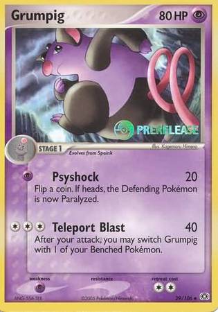 Grumpig (29/106) (Prerelease Promo) [Nintendo: Black Star Promos] | Good Games Cannington