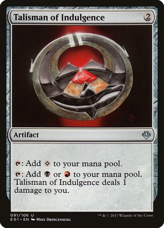 Talisman of Indulgence [Archenemy: Nicol Bolas] | Good Games Cannington