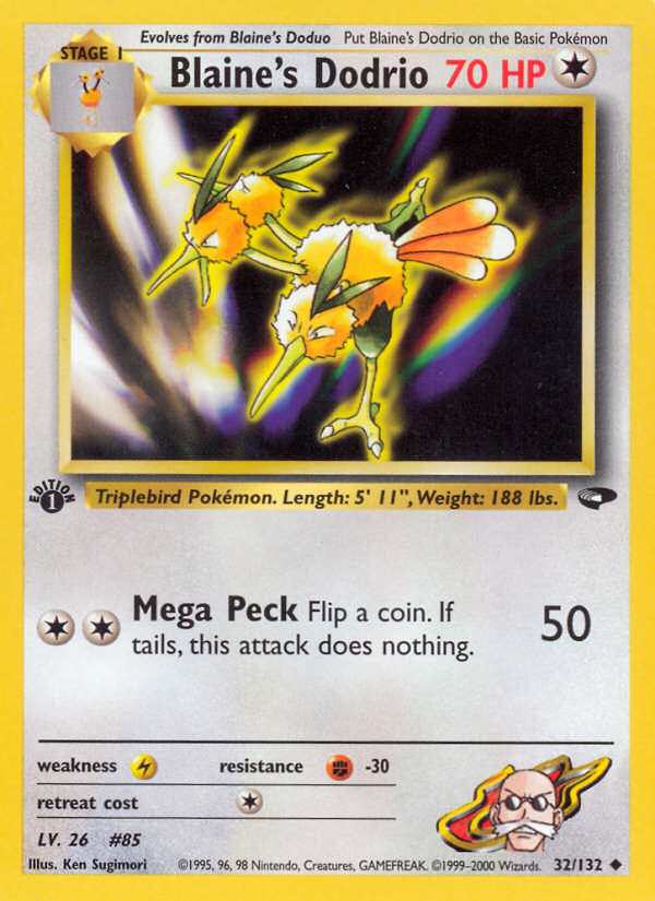 Blaine's Dodrio (32/132) [Gym Challenge 1st Edition] | Good Games Cannington
