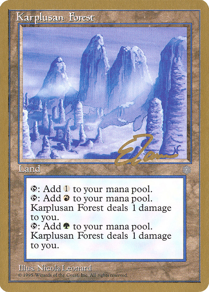 Karplusan Forest (Eric Tam) [Pro Tour Collector Set] | Good Games Cannington