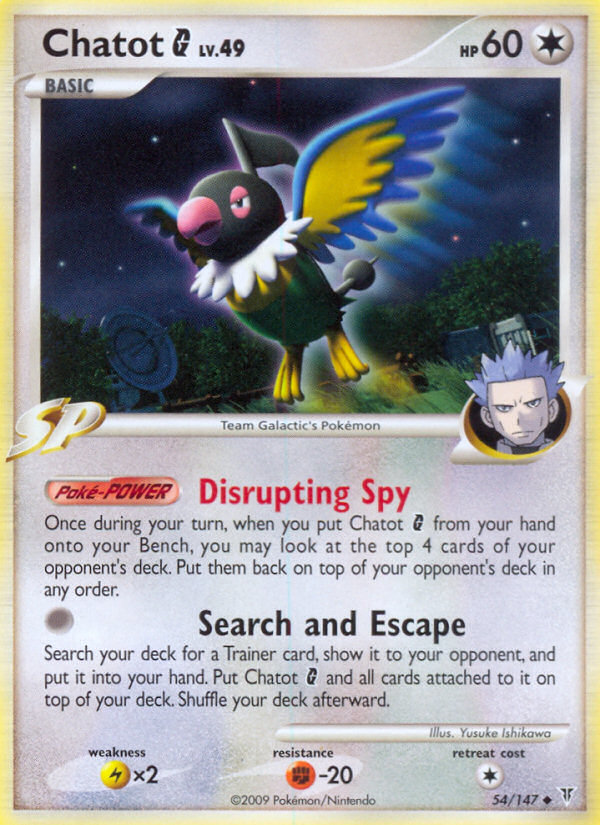 Chatot G (54/147) [Platinum: Supreme Victors] | Good Games Cannington