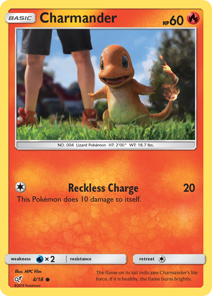 Charmander (4/18) [Sun & Moon: Detective Pikachu] | Good Games Cannington