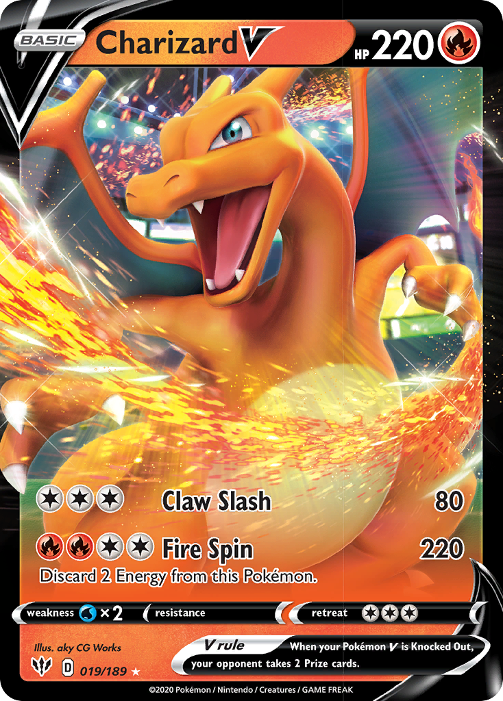 Charizard V (019/189) [Sword & Shield: Darkness Ablaze] | Good Games Cannington