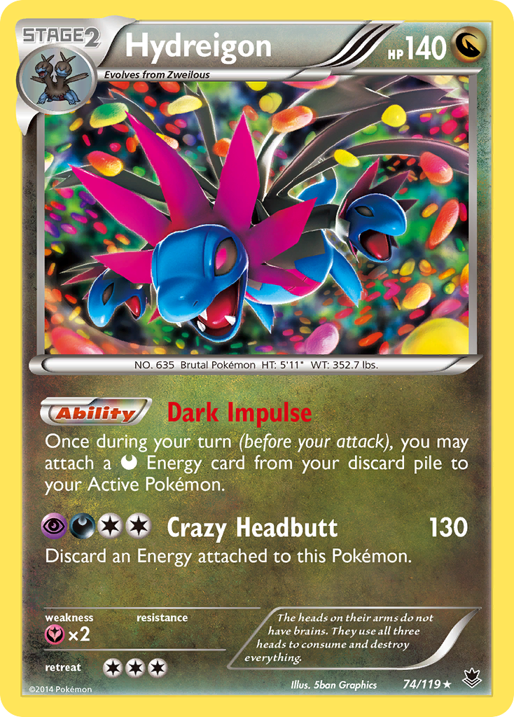 Hydreigon (74/119) [XY: Phantom Forces] | Good Games Cannington