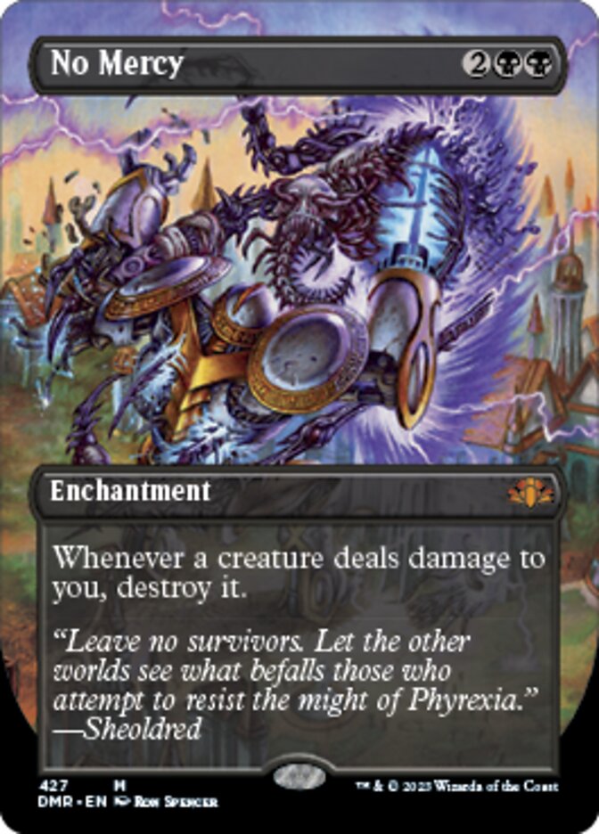 No Mercy (Borderless Alternate Art) [Dominaria Remastered] | Good Games Cannington