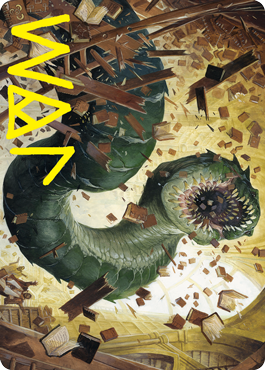 Bookwurm Art Card (Gold-Stamped Signature) [Strixhaven: School of Mages Art Series] | Good Games Cannington