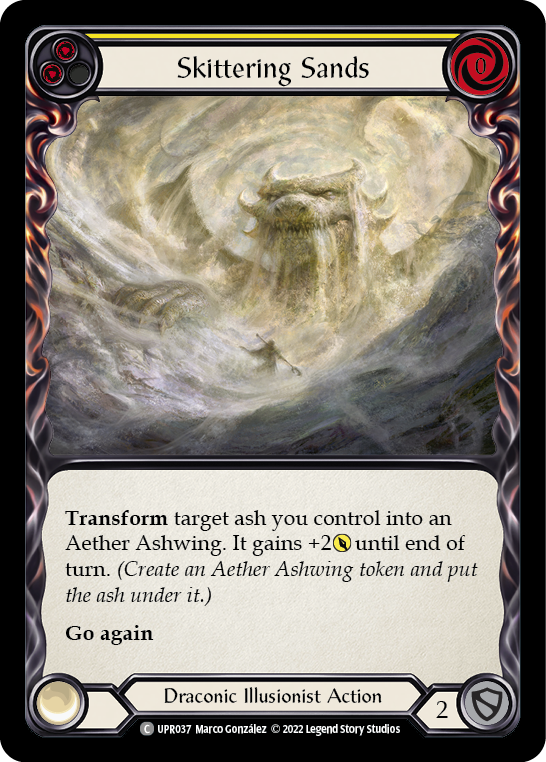 Skittering Sands (Yellow) [UPR037] (Uprising)  Rainbow Foil | Good Games Cannington