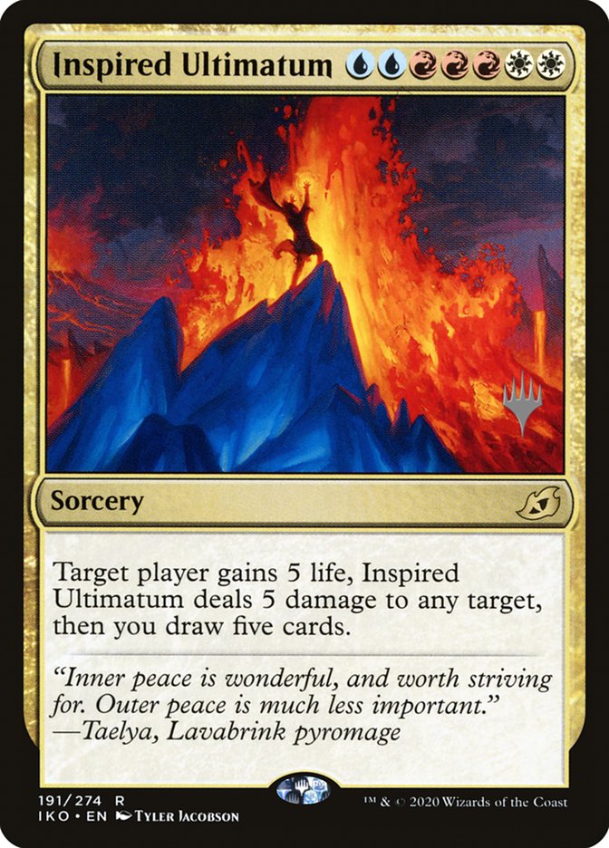 Inspired Ultimatum (Promo Pack) [Ikoria: Lair of Behemoths Promos] | Good Games Cannington