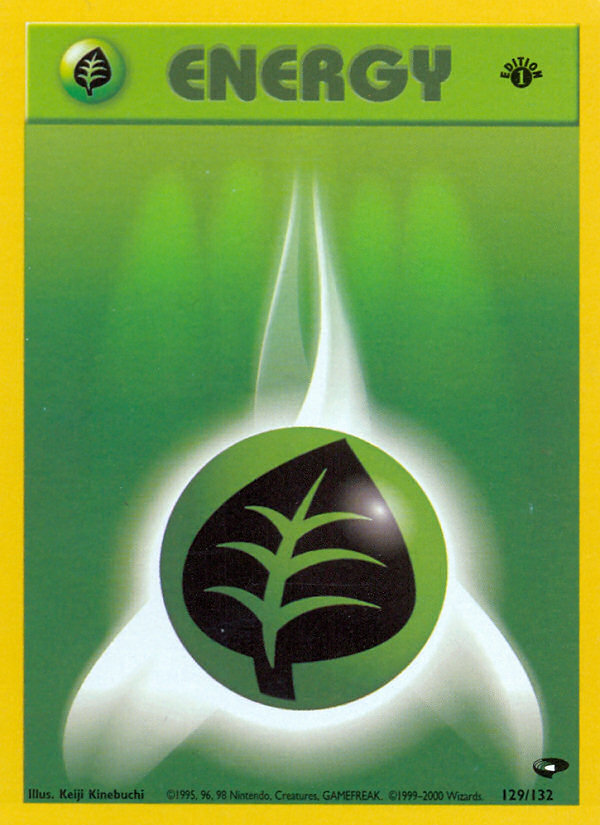 Grass Energy (129/132) [Gym Challenge 1st Edition] | Good Games Cannington