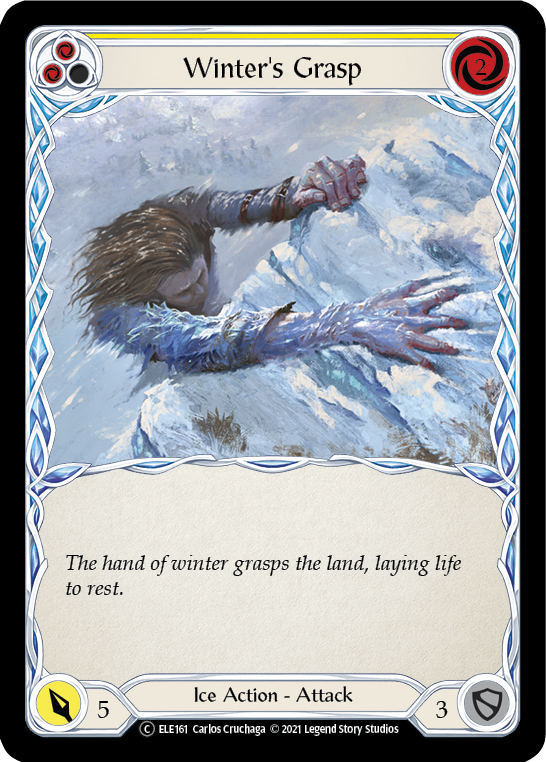 Winter's Grasp (Yellow) [U-ELE161] Unlimited Rainbow Foil | Good Games Cannington