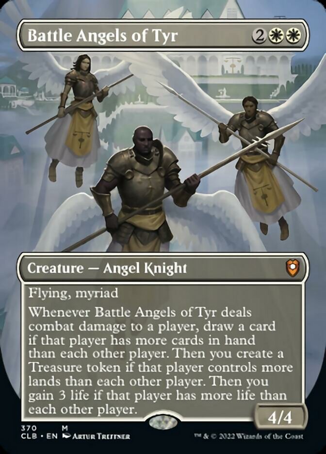 Battle Angels of Tyr (Borderless Alternate Art) [Commander Legends: Battle for Baldur's Gate] | Good Games Cannington