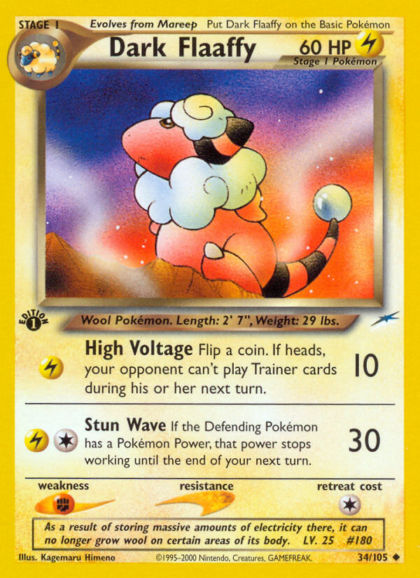 Dark Flaaffy (34/105) [Neo Destiny 1st Edition] | Good Games Cannington