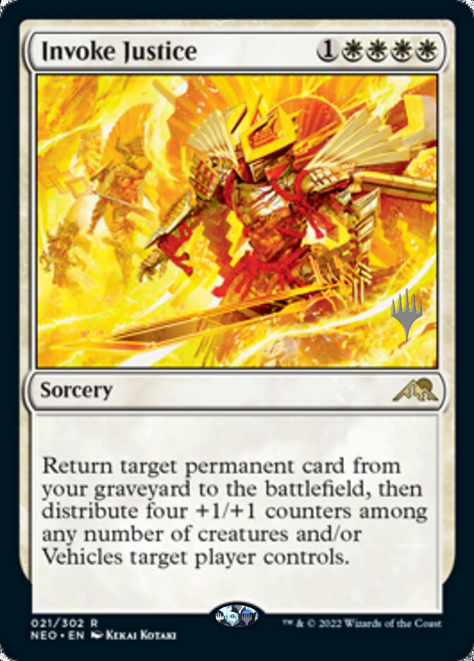 Invoke Justice (Promo Pack) [Kamigawa: Neon Dynasty Promos] | Good Games Cannington