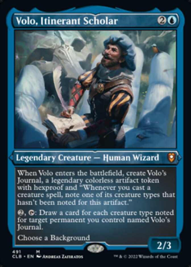 Volo, Itinerant Scholar (Foil Etched) [Commander Legends: Battle for Baldur's Gate] | Good Games Cannington