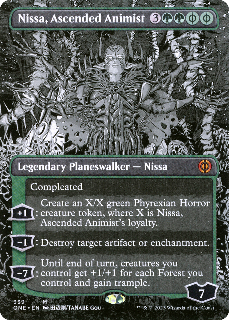 Nissa, Ascended Animist (Borderless Manga) [Phyrexia: All Will Be One] | Good Games Cannington