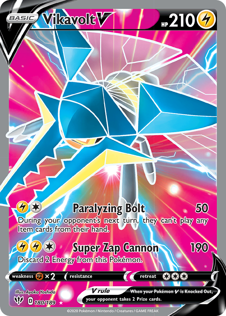 Vikavolt V (180/189) [Sword & Shield: Darkness Ablaze] | Good Games Cannington