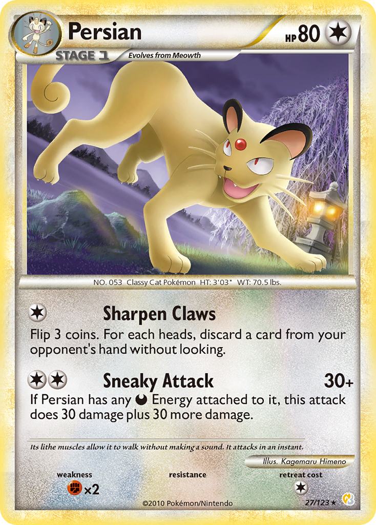 Persian (27/123) [HeartGold & SoulSilver: Base Set] | Good Games Cannington