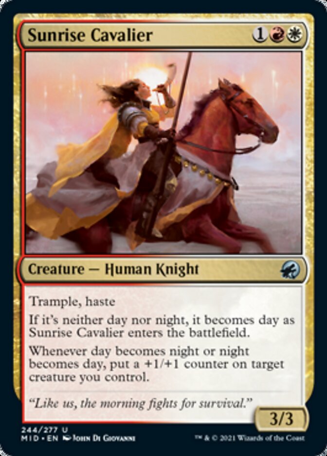 Sunrise Cavalier [Innistrad: Midnight Hunt] | Good Games Cannington