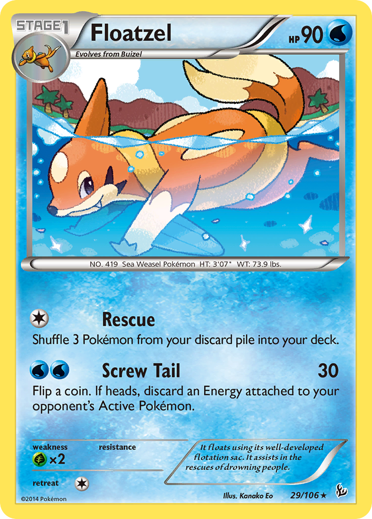 Floatzel (29/106) [XY: Flashfire] | Good Games Cannington