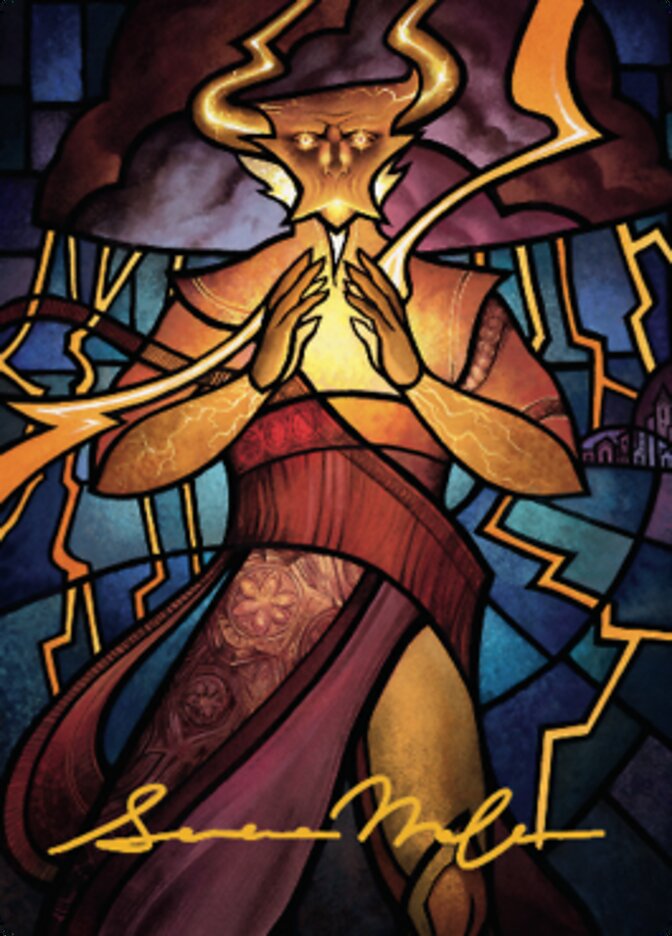 Najal, the Storm Runner Art Card (Gold-Stamped Signature) [Dominaria United Art Series] | Good Games Cannington