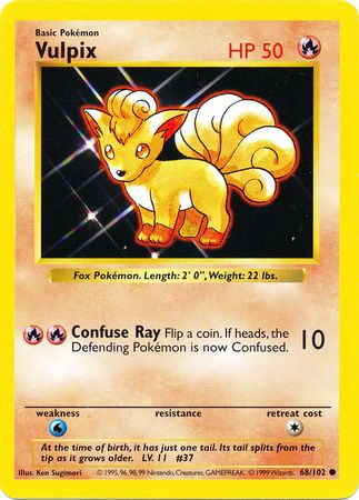 Vulpix (68/102) [Base Set Shadowless Unlimited] | Good Games Cannington