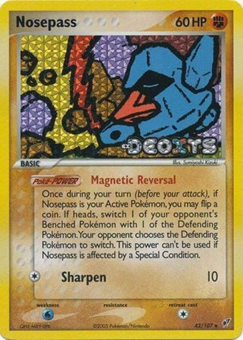 Nosepass (42/107) (Stamped) [EX: Deoxys] | Good Games Cannington
