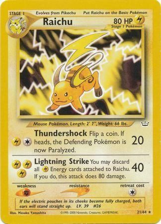 Raichu (21/64) [Neo Revelation Unlimited] | Good Games Cannington