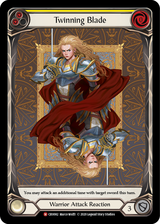 Twinning Blade [CRU082] 1st Edition Extended Art Rainbow Foil | Good Games Cannington