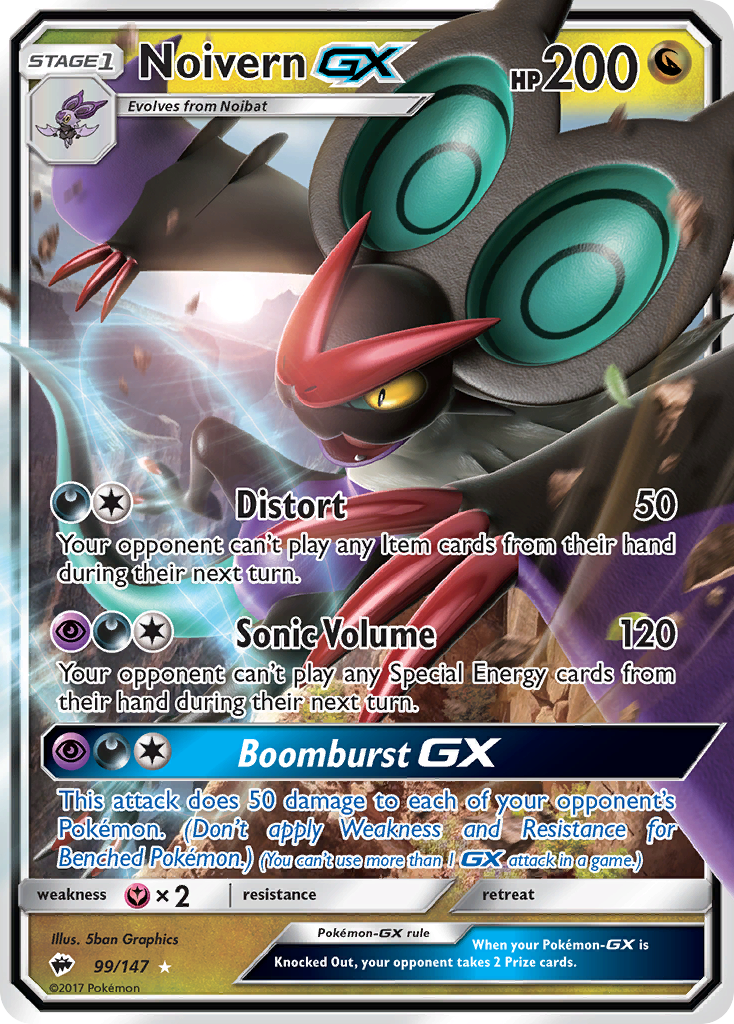 Noivern GX (99/147) [Sun & Moon: Burning Shadows] | Good Games Cannington