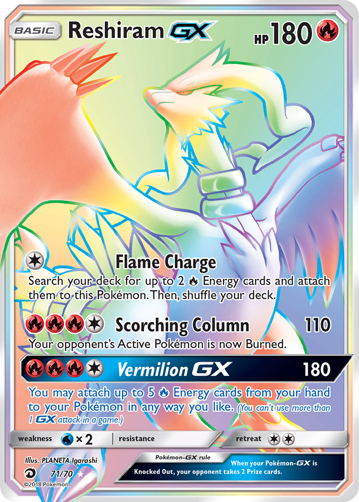 Reshiram GX (71/70) [Sun & Moon: Dragon Majesty] | Good Games Cannington