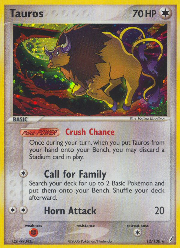 Tauros (12/100) [EX: Crystal Guardians] | Good Games Cannington