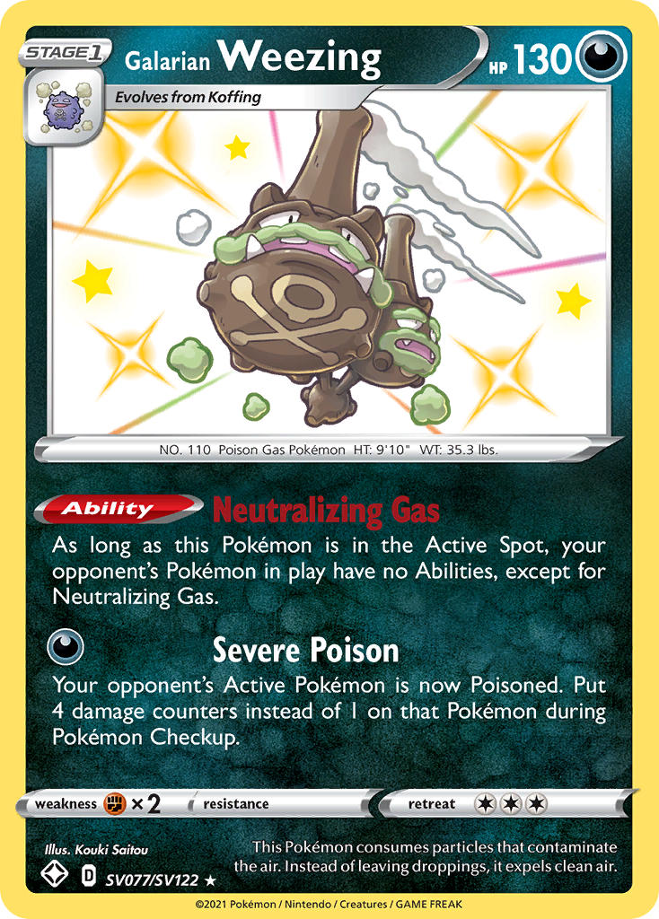 Galarian Weezing (SV077/SV122) [Sword & Shield: Shining Fates] | Good Games Cannington