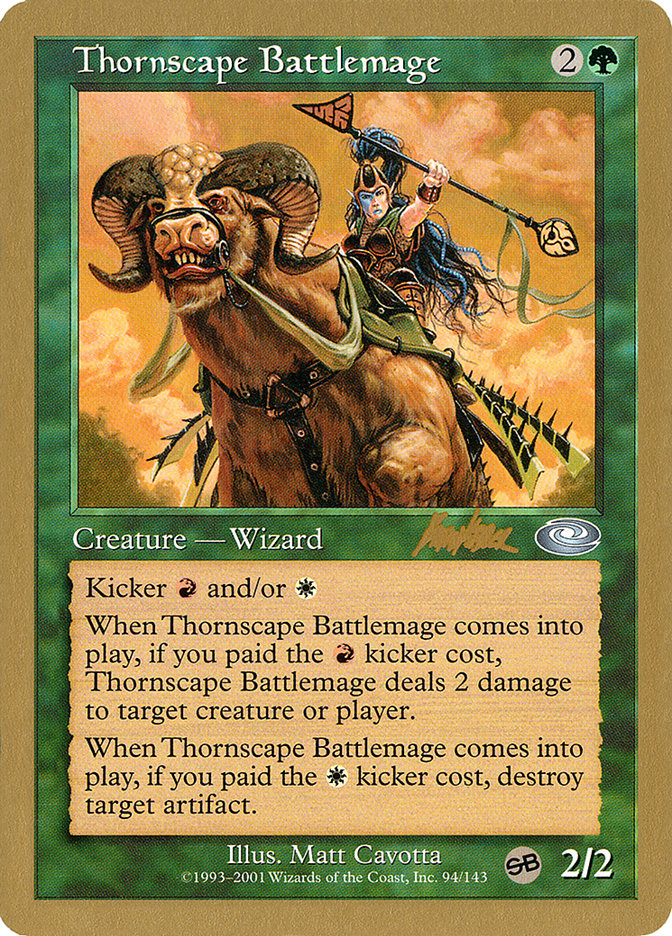 Thornscape Battlemage (Brian Kibler) (SB) [World Championship Decks 2002] | Good Games Cannington