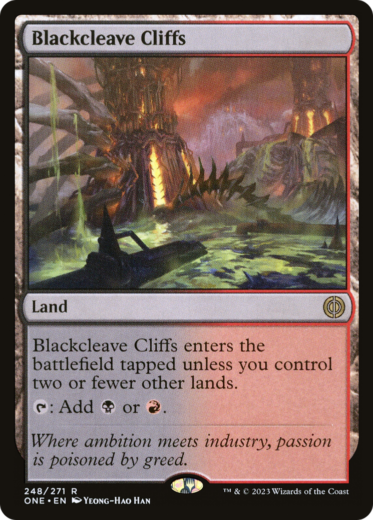Blackcleave Cliffs [Phyrexia: All Will Be One] | Good Games Cannington