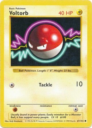 Voltorb (67/102) [Base Set Shadowless Unlimited] | Good Games Cannington