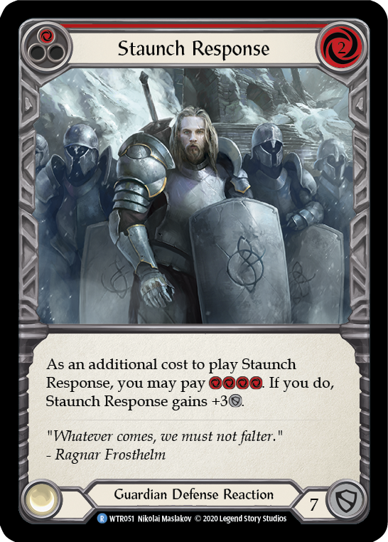 Staunch Response (Red) [U-WTR051] (Welcome to Rathe Unlimited)  Unlimited Normal | Good Games Cannington