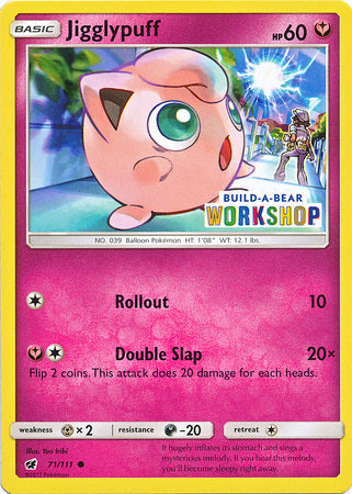 Jigglypuff (71/111) (Build A Bear Workshop Exclusive) [Sun & Moon: Crimson Invasion] | Good Games Cannington