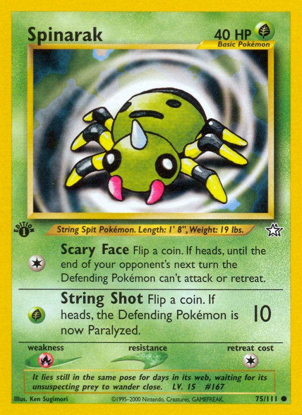 Spinarak (75/111) [Neo Genesis 1st Edition] | Good Games Cannington