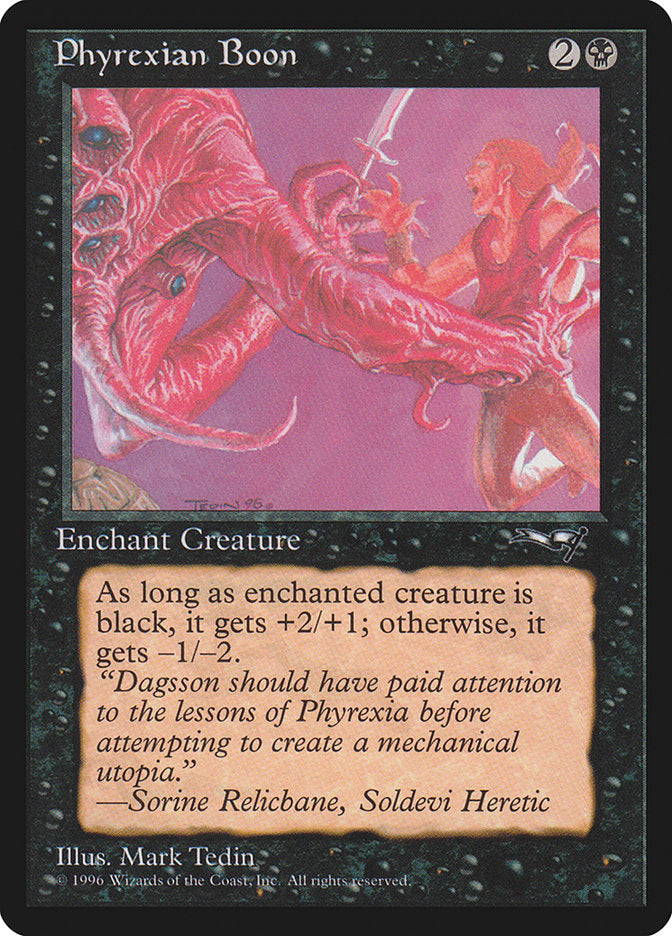 Phyrexian Boon (Person on the Right) [Alliances] | Good Games Cannington