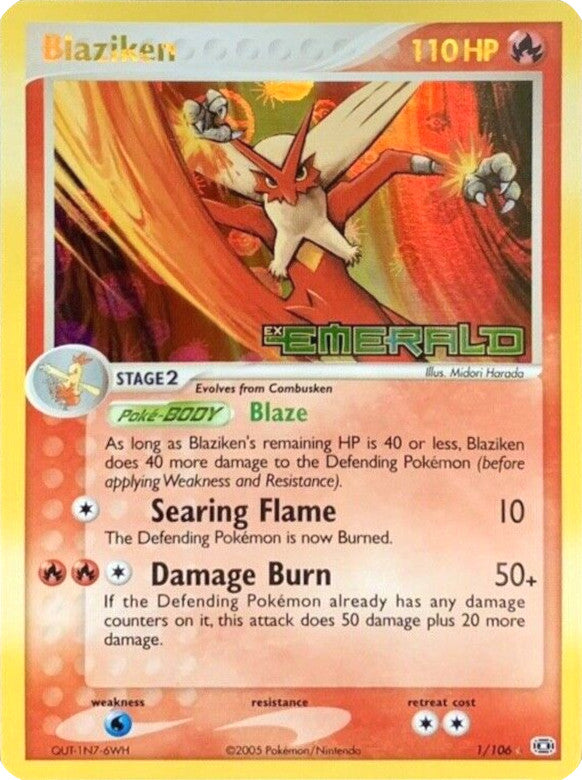 Blaziken (1/106) (Stamped) [EX: Emerald] | Good Games Cannington