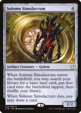Solemn Simulacrum [Commander 2019] | Good Games Cannington