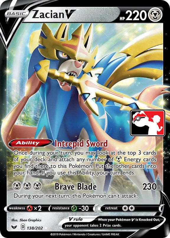 Zacian V (138/202) [Prize Pack Series One] | Good Games Cannington