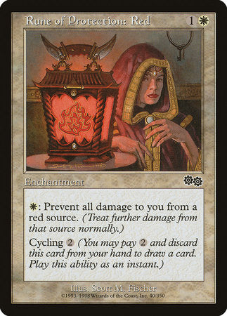 Rune of Protection: Red [Urza's Saga] | Good Games Cannington
