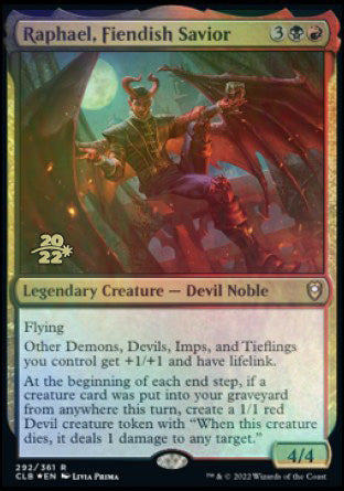 Raphael, Fiendish Savior [Commander Legends: Battle for Baldur's Gate Prerelease Promos] | Good Games Cannington
