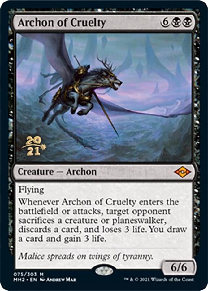 Archon of Cruelty [Modern Horizons 2 Prerelease Promos] | Good Games Cannington
