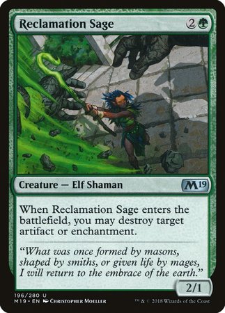 Reclamation Sage [Core Set 2019] | Good Games Cannington